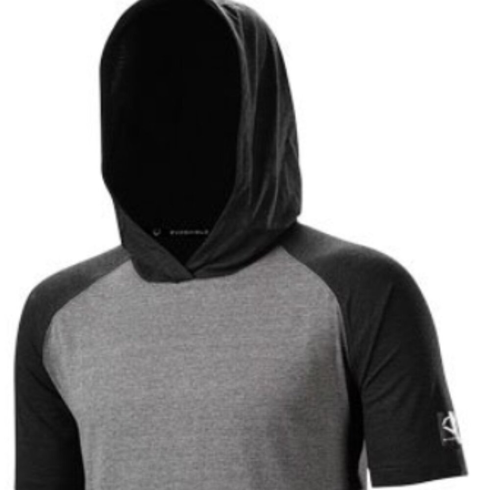 NWT Evoshield Youth Lightweight Short Sleeve Hoodie Grey/Black L